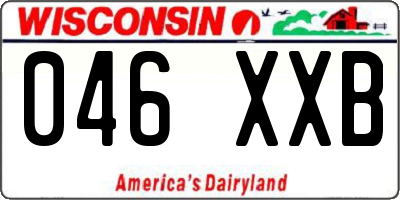WI license plate 046XXB