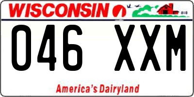 WI license plate 046XXM