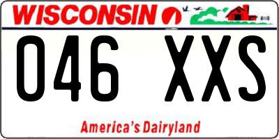 WI license plate 046XXS