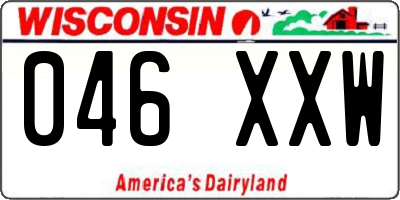 WI license plate 046XXW
