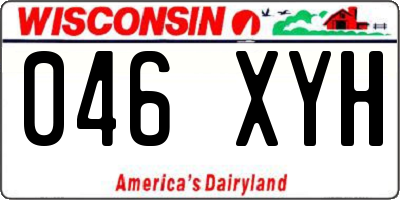 WI license plate 046XYH