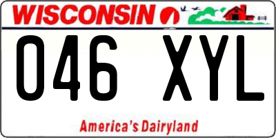 WI license plate 046XYL