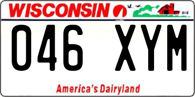 WI license plate 046XYM