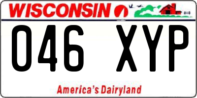 WI license plate 046XYP