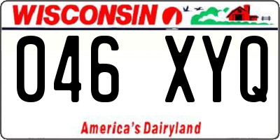 WI license plate 046XYQ