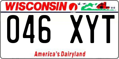WI license plate 046XYT