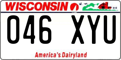 WI license plate 046XYU