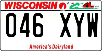 WI license plate 046XYW