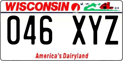 WI license plate 046XYZ