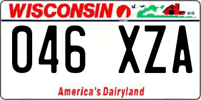 WI license plate 046XZA