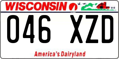 WI license plate 046XZD