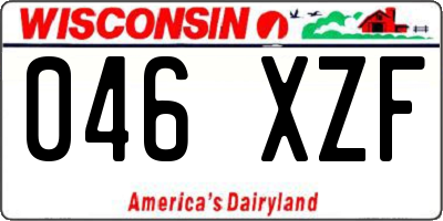 WI license plate 046XZF
