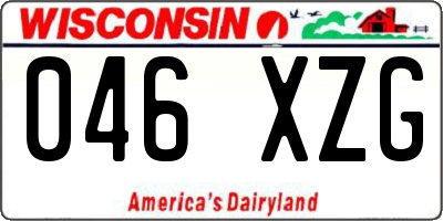 WI license plate 046XZG