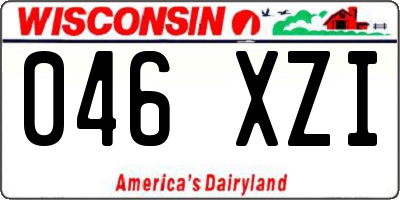 WI license plate 046XZI