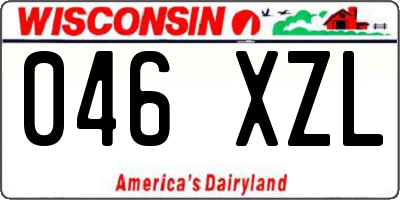 WI license plate 046XZL
