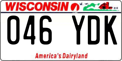 WI license plate 046YDK