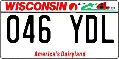 WI license plate 046YDL