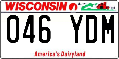 WI license plate 046YDM