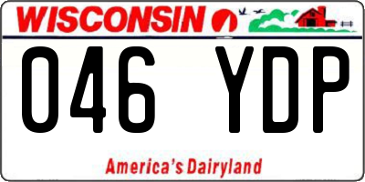 WI license plate 046YDP