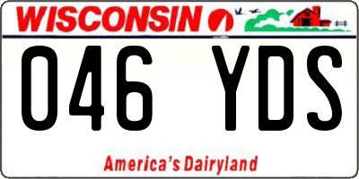 WI license plate 046YDS
