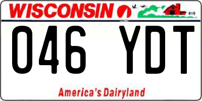 WI license plate 046YDT