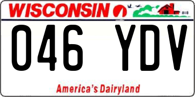 WI license plate 046YDV