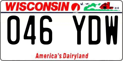 WI license plate 046YDW