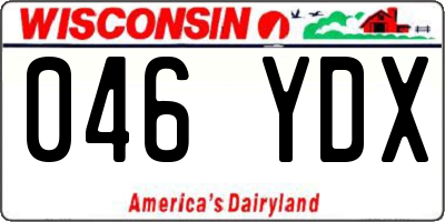 WI license plate 046YDX