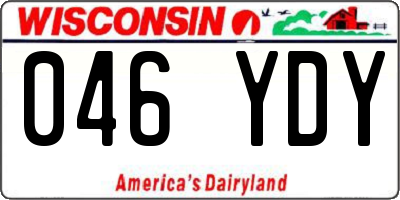 WI license plate 046YDY