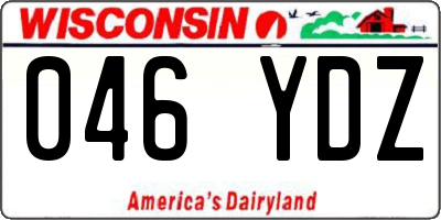 WI license plate 046YDZ