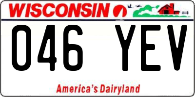 WI license plate 046YEV