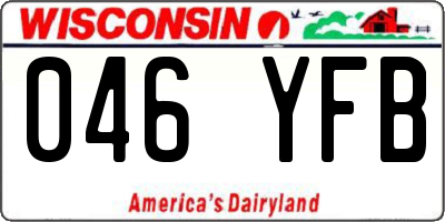 WI license plate 046YFB