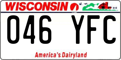WI license plate 046YFC
