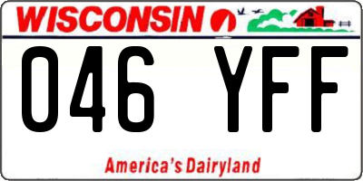 WI license plate 046YFF