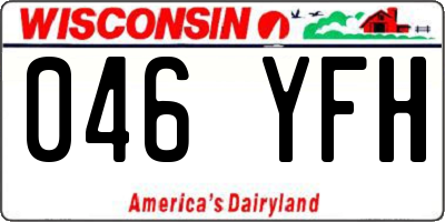 WI license plate 046YFH