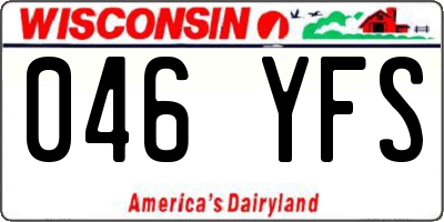 WI license plate 046YFS