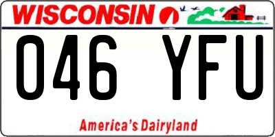 WI license plate 046YFU