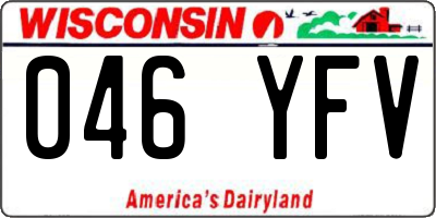 WI license plate 046YFV