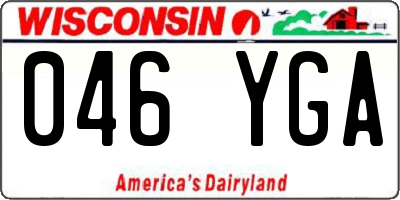 WI license plate 046YGA