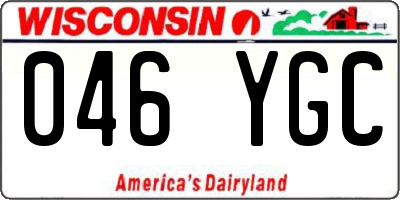 WI license plate 046YGC
