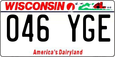 WI license plate 046YGE