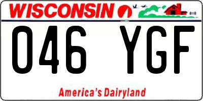 WI license plate 046YGF