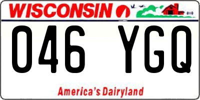 WI license plate 046YGQ