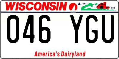 WI license plate 046YGU