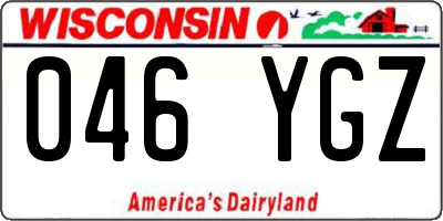 WI license plate 046YGZ