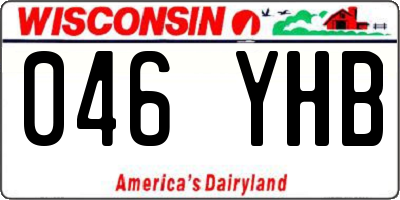 WI license plate 046YHB