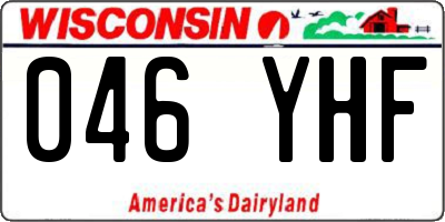 WI license plate 046YHF