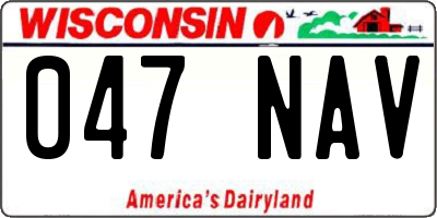 WI license plate 047NAV