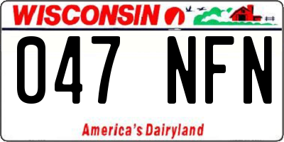 WI license plate 047NFN