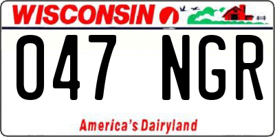 WI license plate 047NGR